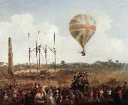 IBBETSON, Julius Caesar George Biggins' Ascent in Lunardi' Balloon sf oil on canvas